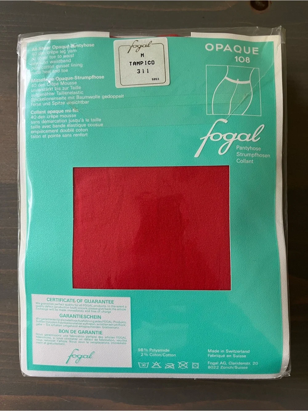 Lot of 10 Vintage Deadstock Fogal Pantyhose Stockings Nylons M Switzerland Made